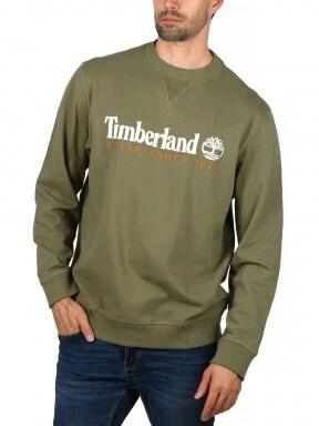 Timberland Est1973 Crew Sweats férfi pulóver zöld színben 1