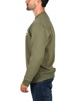 Timberland Est1973 Crew Sweats férfi pulóver zöld színben 3