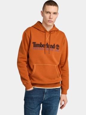 Timberland 1973 Embroidery Logo Hoodie férfi kapucnis pulóver barna színben 1