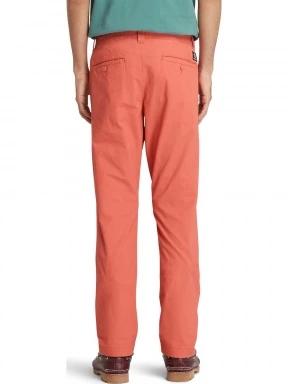 Timberland Poplin Chino Pant férfi chino nadrág piros színben 3