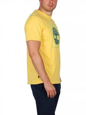 Timberland Short Sleeve Front Graphic Tee férfi rövid ujjú póló sárga színben 3