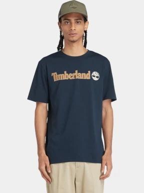 Timberland Linear Logo Short Sleeve Tee férfi rövid ujjú póló sötétkék színben 1