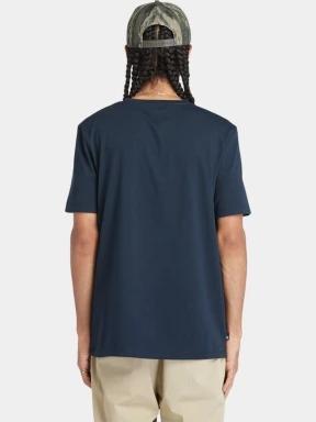 Timberland Linear Logo Short Sleeve Tee férfi rövid ujjú póló sötétkék színben 3