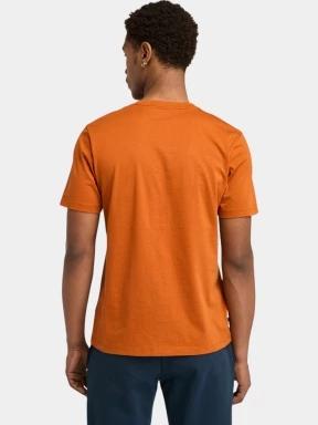 Timberland Linear Logo Short Sleeve Tee férfi rövid ujjú póló barna színben 3