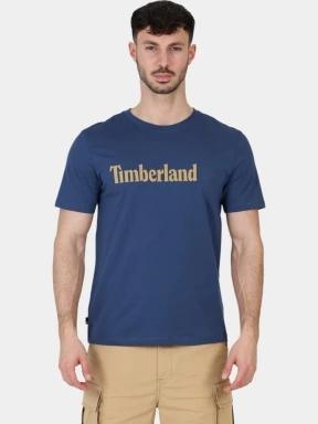 Timberland Linear Logo Short Sleeve Tee férfi rövid ujjú póló sötétkék színben 1