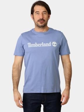 Timberland Linear Logo Short Sleeve Tee férfi rövid ujjú póló világoskék színben 1