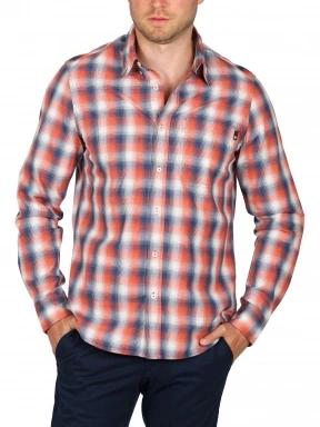 Timberland Check Poplin Shirt férfi hosszú ujjú ing piros színben 1