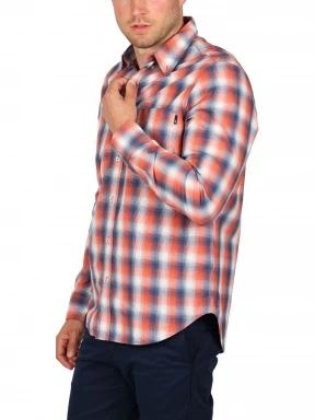Timberland Check Poplin Shirt férfi hosszú ujjú ing piros színben 3