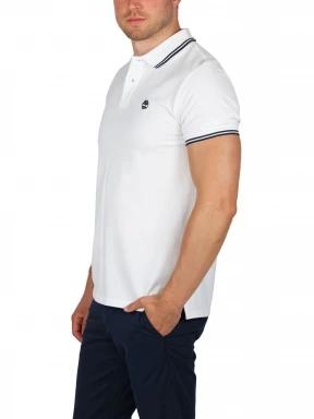 Timberland Tipped Pique Polo férfi galléros póló fehér színben 3