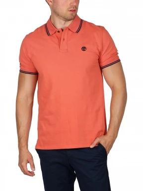 Timberland Tipped Pique Polo férfi galléros póló piros színben 1