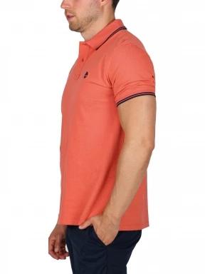 Timberland Tipped Pique Polo férfi galléros póló piros színben 3
