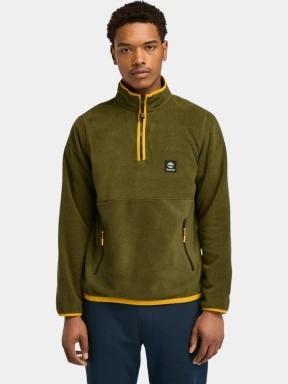 Timberland 1/4 Zip Polar Fleece férfi polár pulóver oliva színben 1