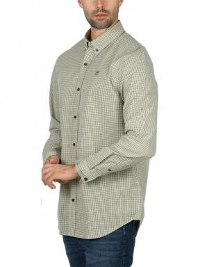 Timberland SR Poplin Mic Gng RF férfi hosszú ujjú ing zöld színben 1