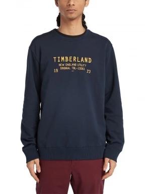 Timberland Ls Roc Utility Crew Sweatshirt Regular férfi pulóver sötétkék színben 1