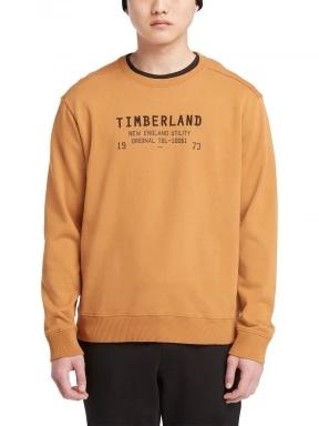 Timberland Ls Roc Utility Crew Sweatshirt Regular férfi pulóver barna színben 1