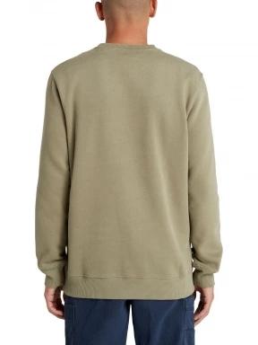 Timberland Ls Elevated Brand Carrier Crew Sweatshir férfi pulóver zöld színben 3