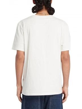 Timberland Ss Roc Linear Brand Carrier Tee Regular férfi rövid ujjú póló fehér színben 3