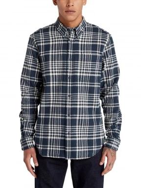 Timberland Ls Heavy Flannel Check Shirt Regular férfi hosszú ujjú ing sötétkék színben 1