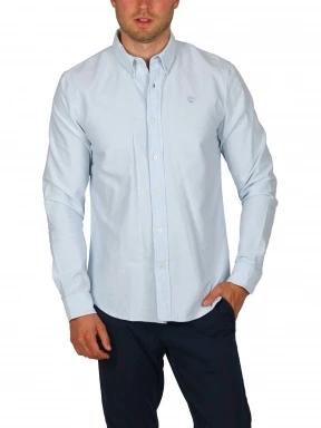 Timberland Oxford Shirt férfi hosszú ujjú ing világoskék színben 1