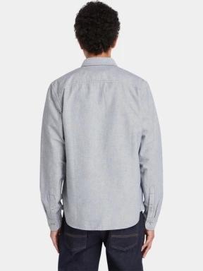 Timberland Oxford Shirt férfi hosszú ujjú ing sötétkék színben 3