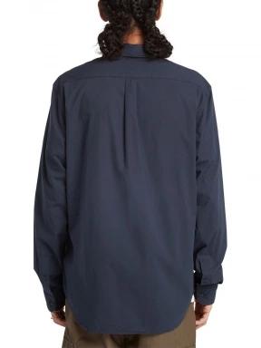Timberland Stretch Poplin Shirt férfi hosszú ujjú ing sötétkék színben 3