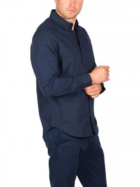 Timberland Stretch Poplin Shirt férfi hosszú ujjú ing sötétkék színben 3