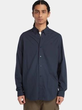 Timberland Stretch Poplin Shirt férfi hosszú ujjú ing sötétkék színben 1