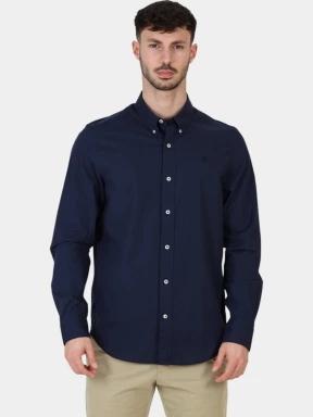 Timberland Long Sleeve Stretch Poplin Shirt férfi hosszú ujjú ing sötétkék színben 1
