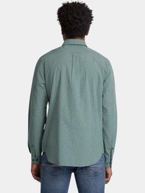 Timberland Micro Plaid Poplin Shirt férfi hosszú ujjú ing zöld színben 3