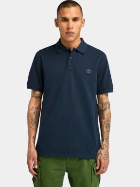 Timberland Pique Short Sleeve Polo férfi galléros póló sötétkék színben 1