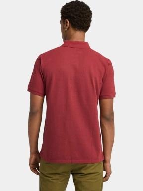 Timberland Pique Short Sleeve Polo férfi galléros póló piros színben 3
