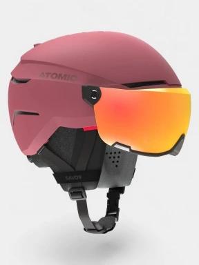 Atomic Savor Visor Stereo bukósisak bordó színben 3