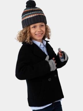 Barts Goser Beanie Kids bojtos sapka sötétkék színben 3