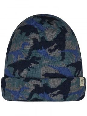 Barts Jeremiah Beanie kötött sapka sötétkék színben 1