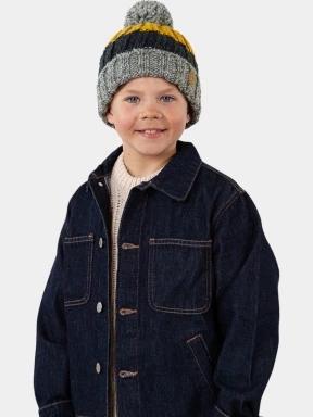 Barts Wilhelm Beanie Boys bojtos sapka szürke színben 3