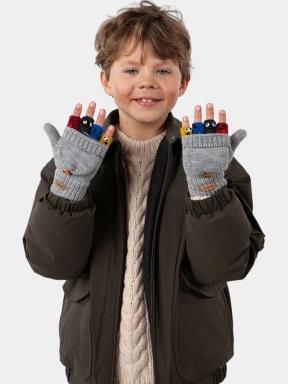 Barts Puppeteer Bumgloves kesztyű szürke színben 3