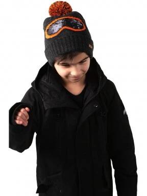 Barts Frient Beanie kötött sapka fekete színben 3