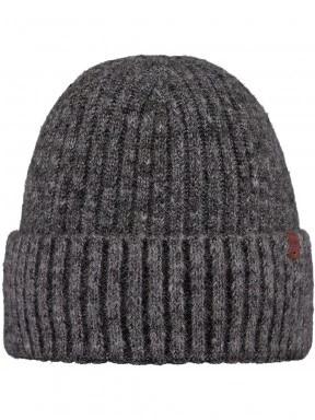 Barts Wyon Beanie férfi kötött sapka szürke színben 1