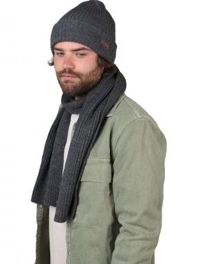 Barts Wilbert Scarf férfi sál szürke színben 3