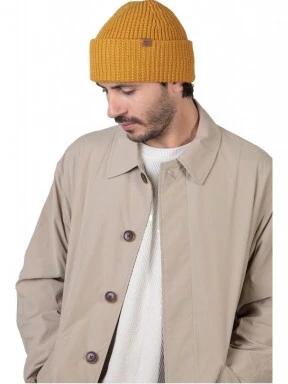 Barts Derval Beanie férfi kötött sapka sárga színben 3