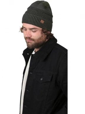 Barts Miguen Beanie férfi kötött sapka oliva színben 1