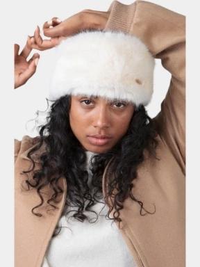 Barts Fur Headband női fejpánt homok színben 3