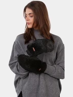 Barts Fur Mitts női kesztyű fekete színben 3