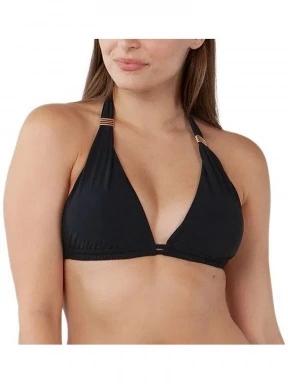 Barts Solid Halter Triangle női bikini felső fekete színben 1
