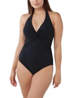 Barts Solid Halter Shaping One Piece női fürdőruha fekete színben 1