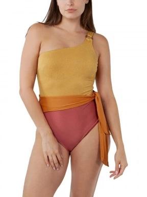 Barts Rioos One Shoulder One Piece női fürdőruha piros színben 1