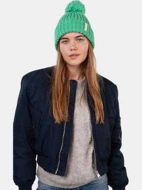 Barts Joansy Beanie női bojtos sapka zöld színben 3