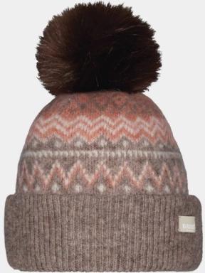 Barts Woodstar Beanie női bojtos sapka barna színben 1