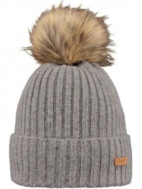 Barts Augusti Beanie női bojtos sapka szürke színben 1