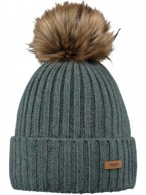 Barts Augusti Beanie női bojtos sapka zöld színben 1